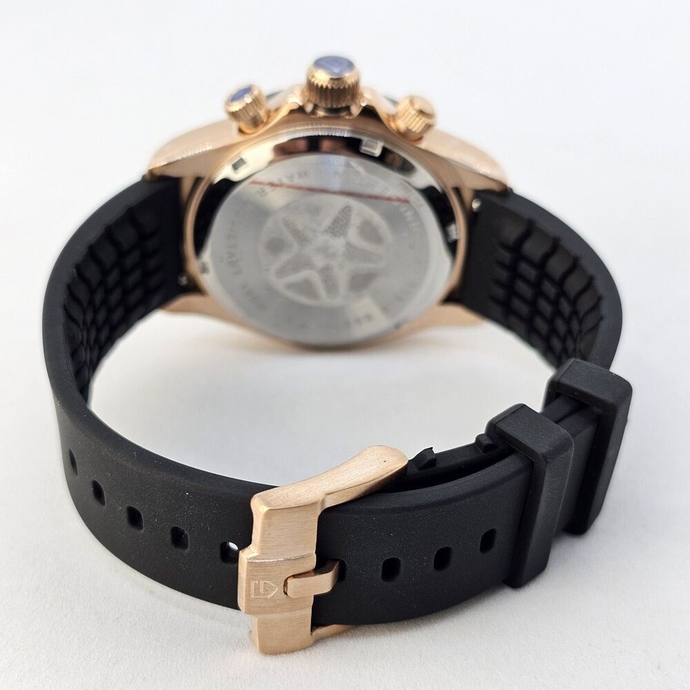 Pagani Design‎ Watch Men's 40MM Gold Dial Black Plastic Red Orange Canvas Bands - Picture 10 of 16